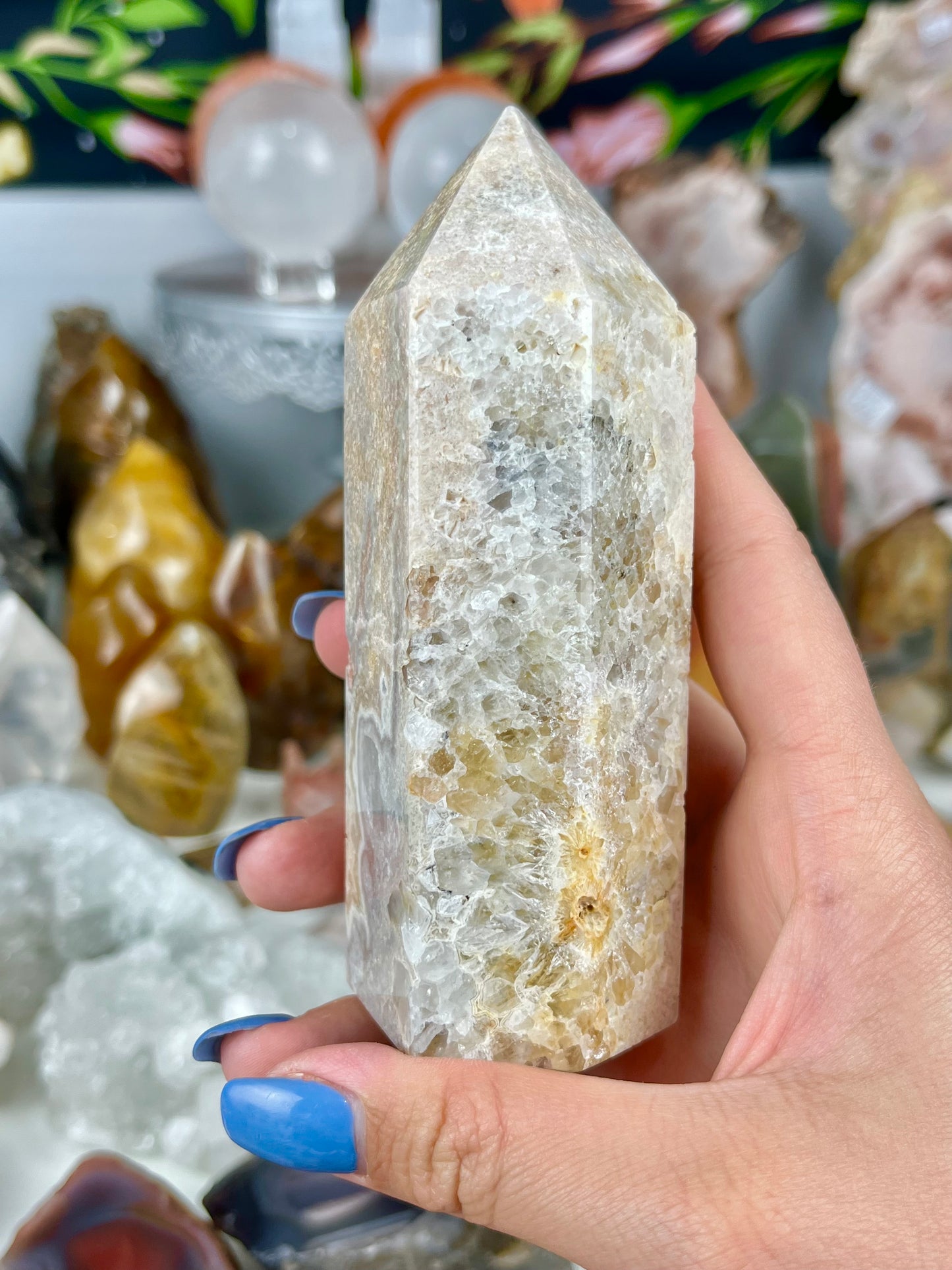 Druzy Pastel Pink Amethyst Tower