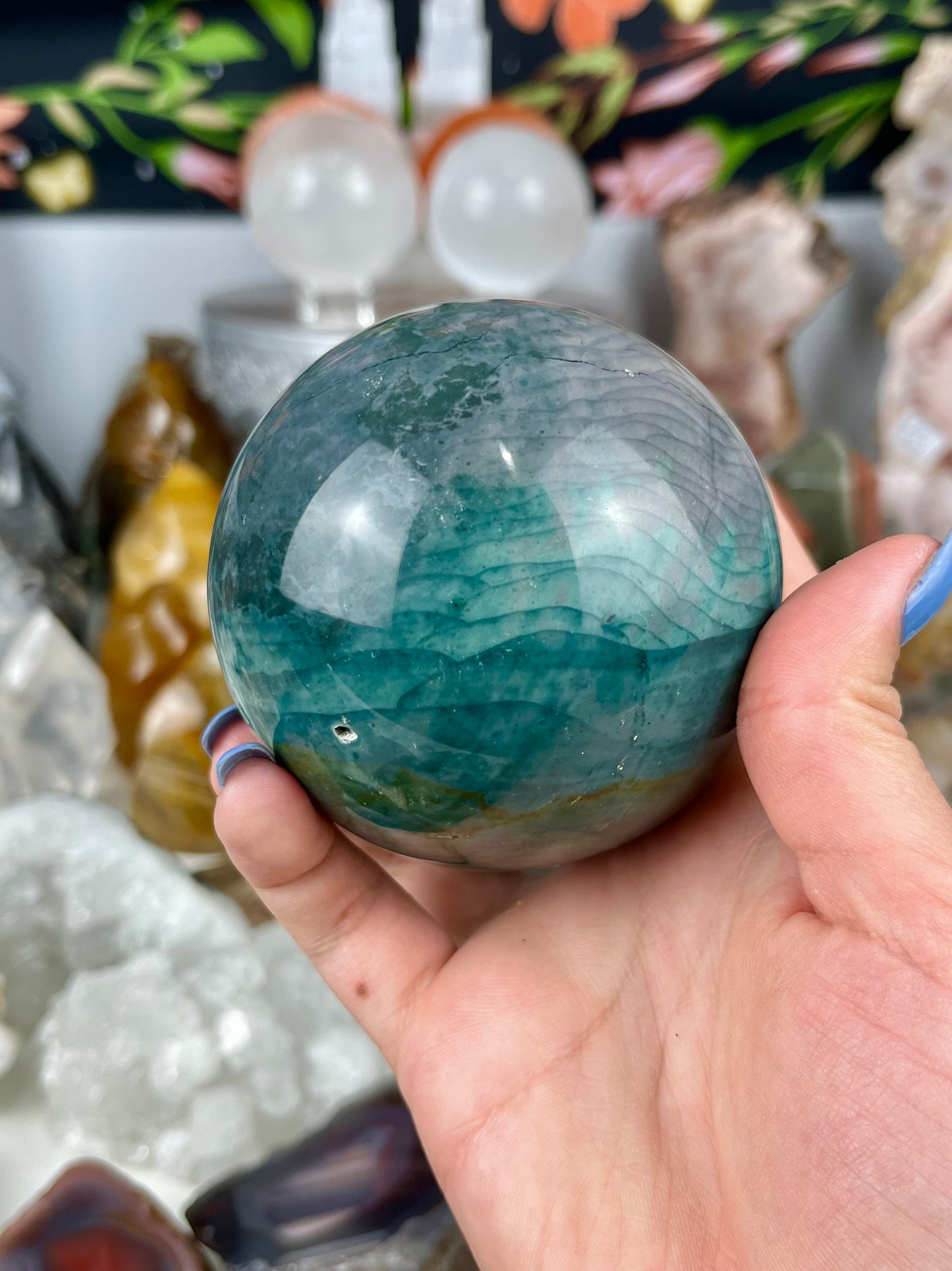 Mermaid Ocean Jasper Sphere