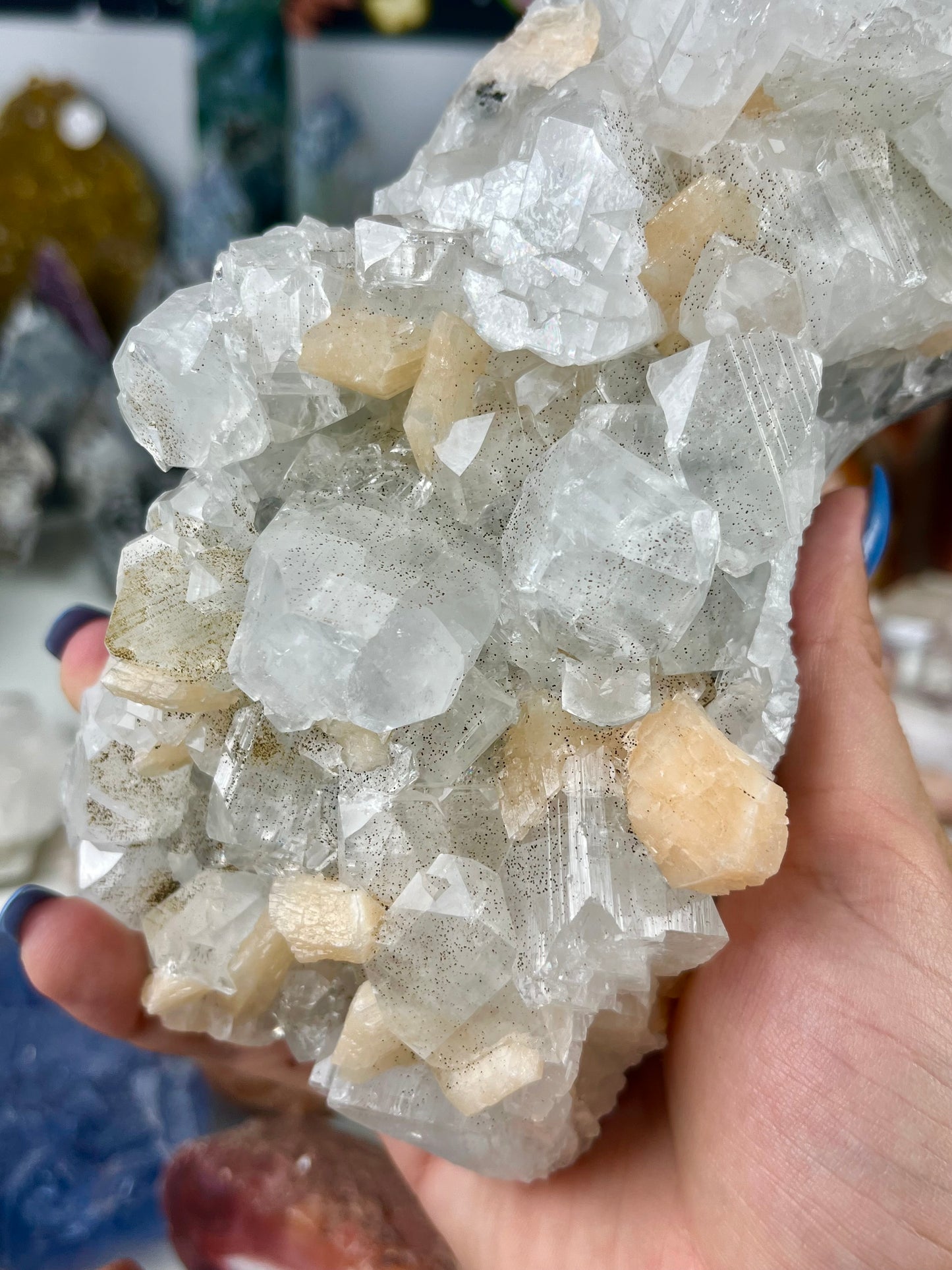 XL Apophyllite with Peach Stillbite