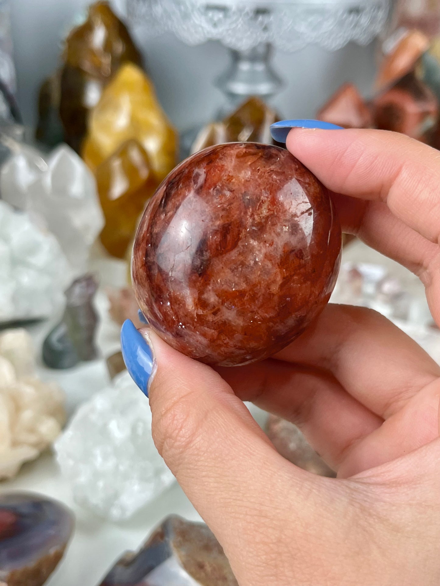 Fire Quartz Palmstone