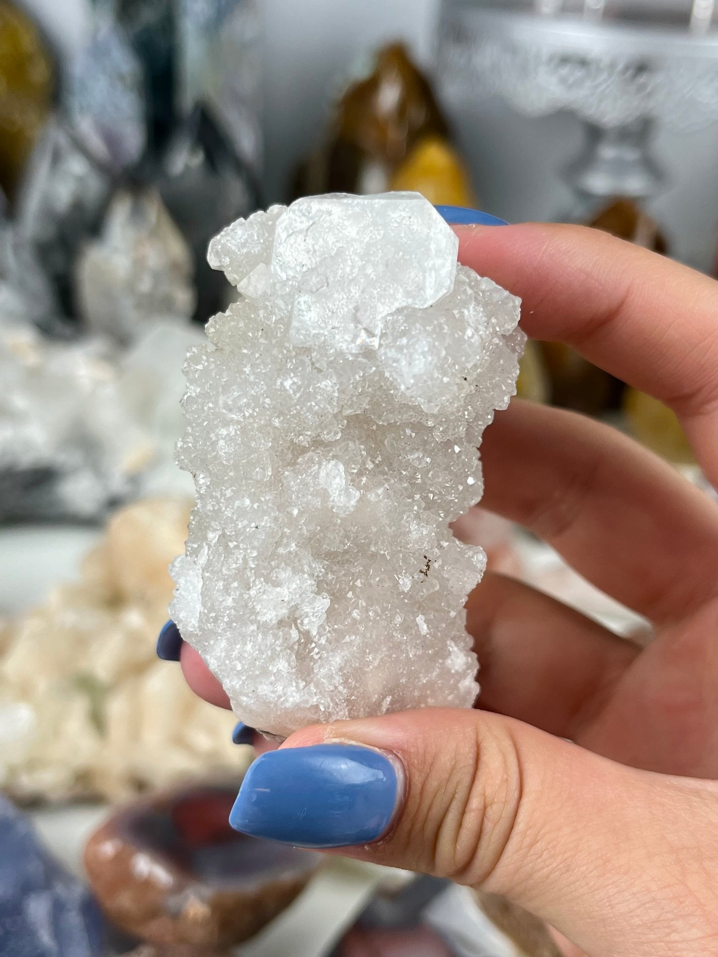 Chalcedony Stalactite with Apophyllite