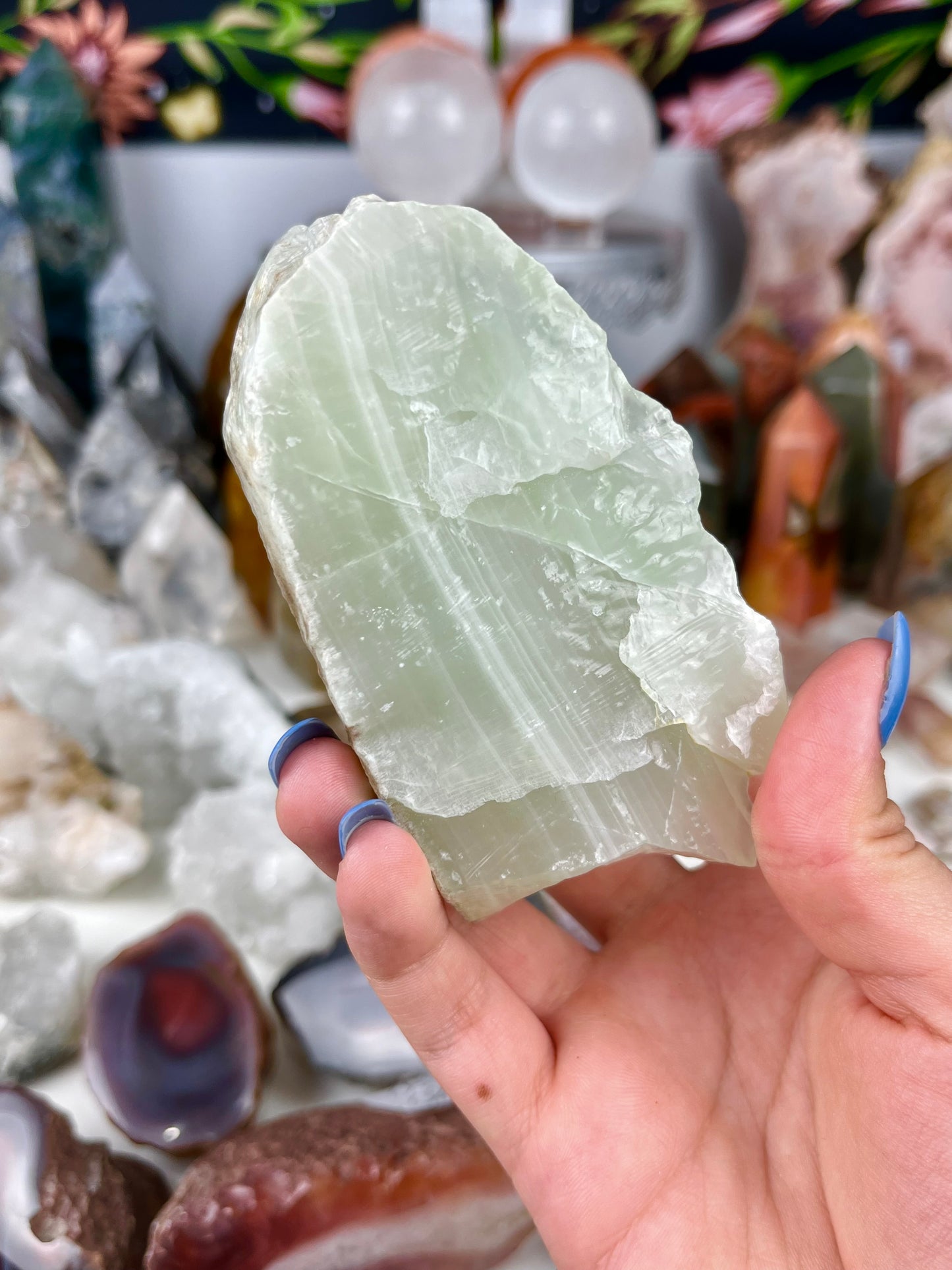 Raw Green Calcite