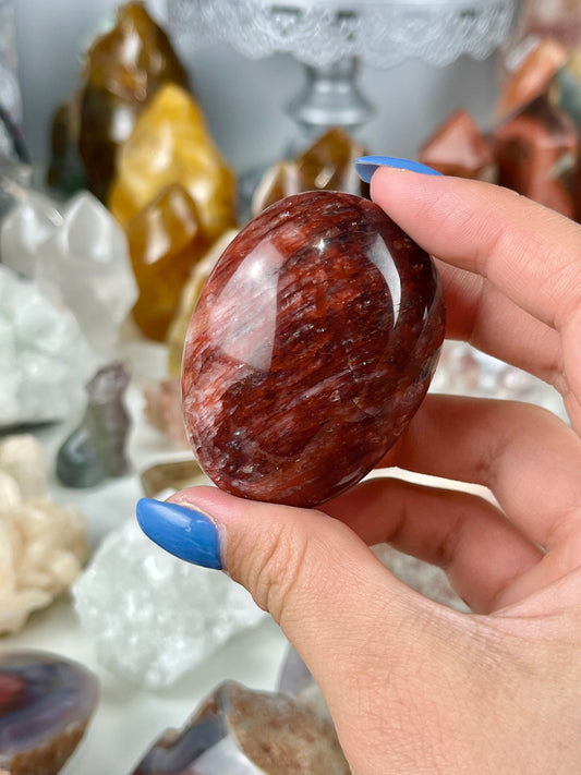 Fire Quartz Palmstone