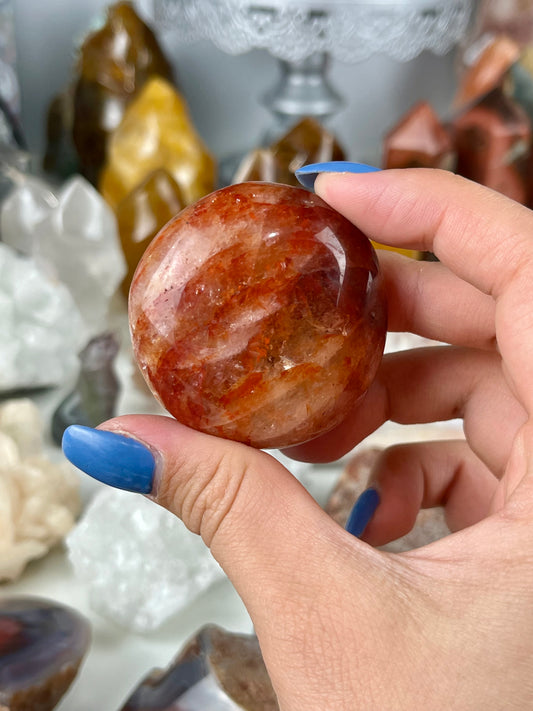 Fire Quartz Palmstone