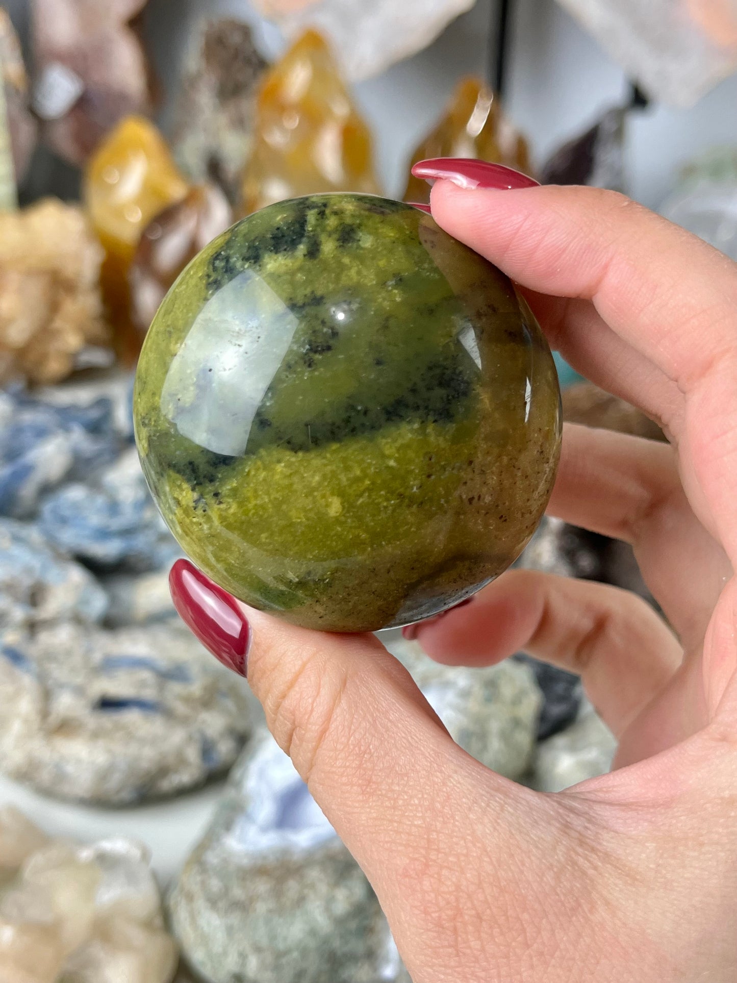 Green Opal Palmstone