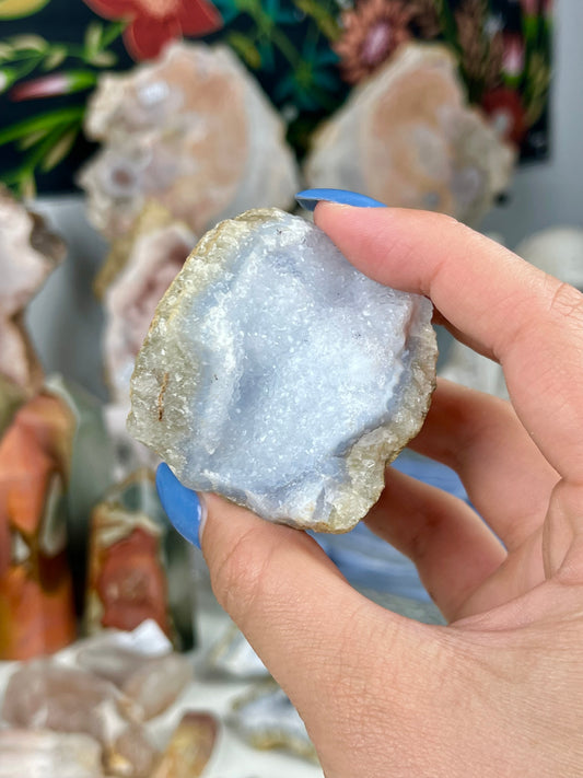 Blue Lace Agate Druzy Geode