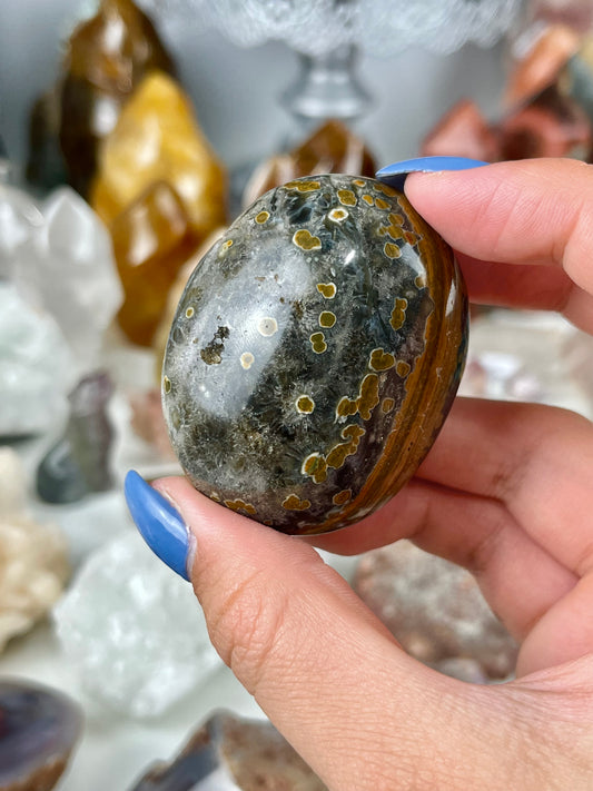 Orbicular Ocean Jasper Palmstone