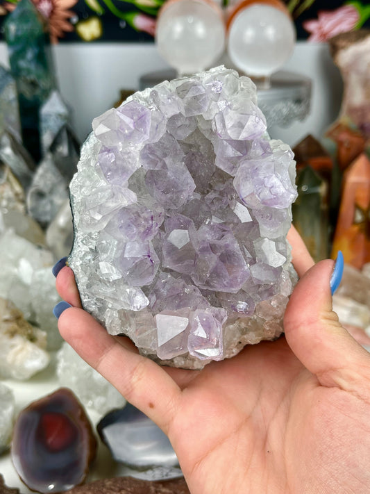 Light Phantom Amethyst Cluster