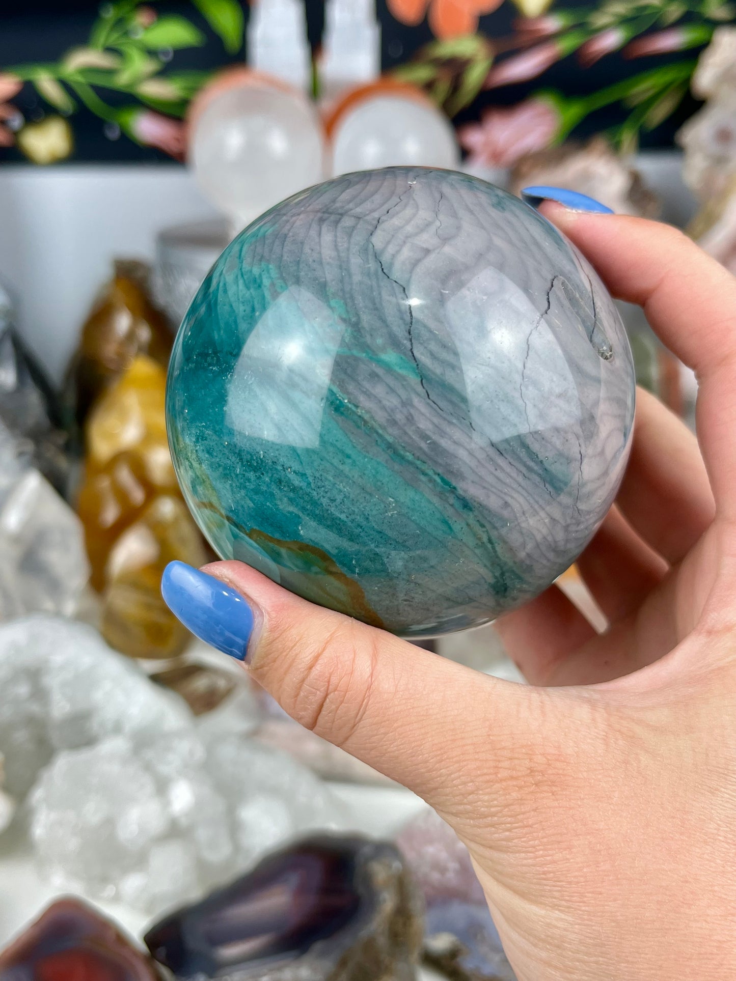 Mermaid Ocean Jasper Sphere