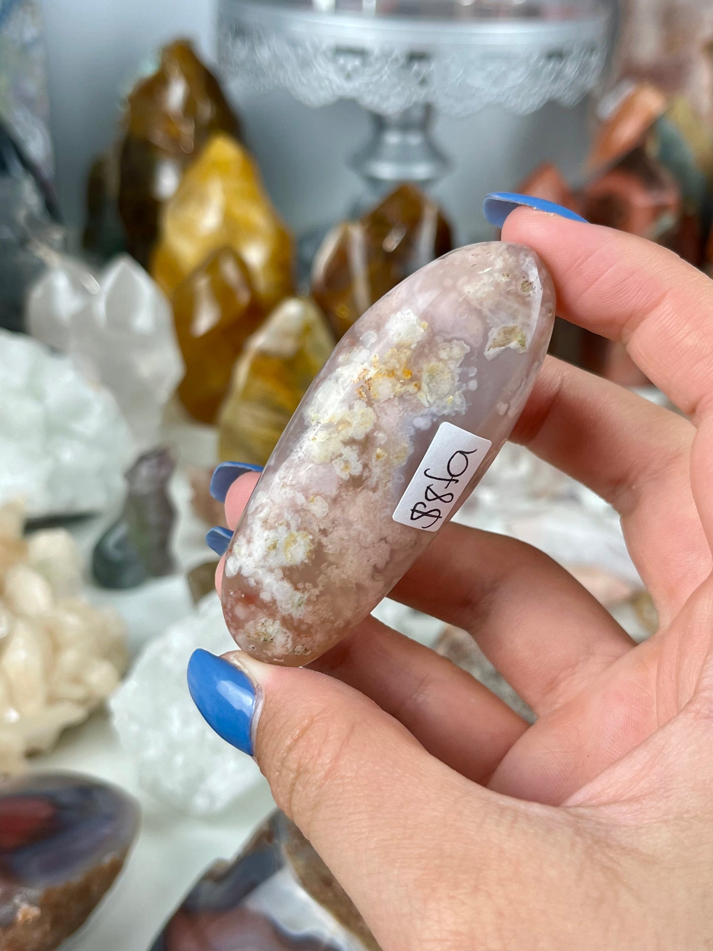 Flower Agate Palmstone