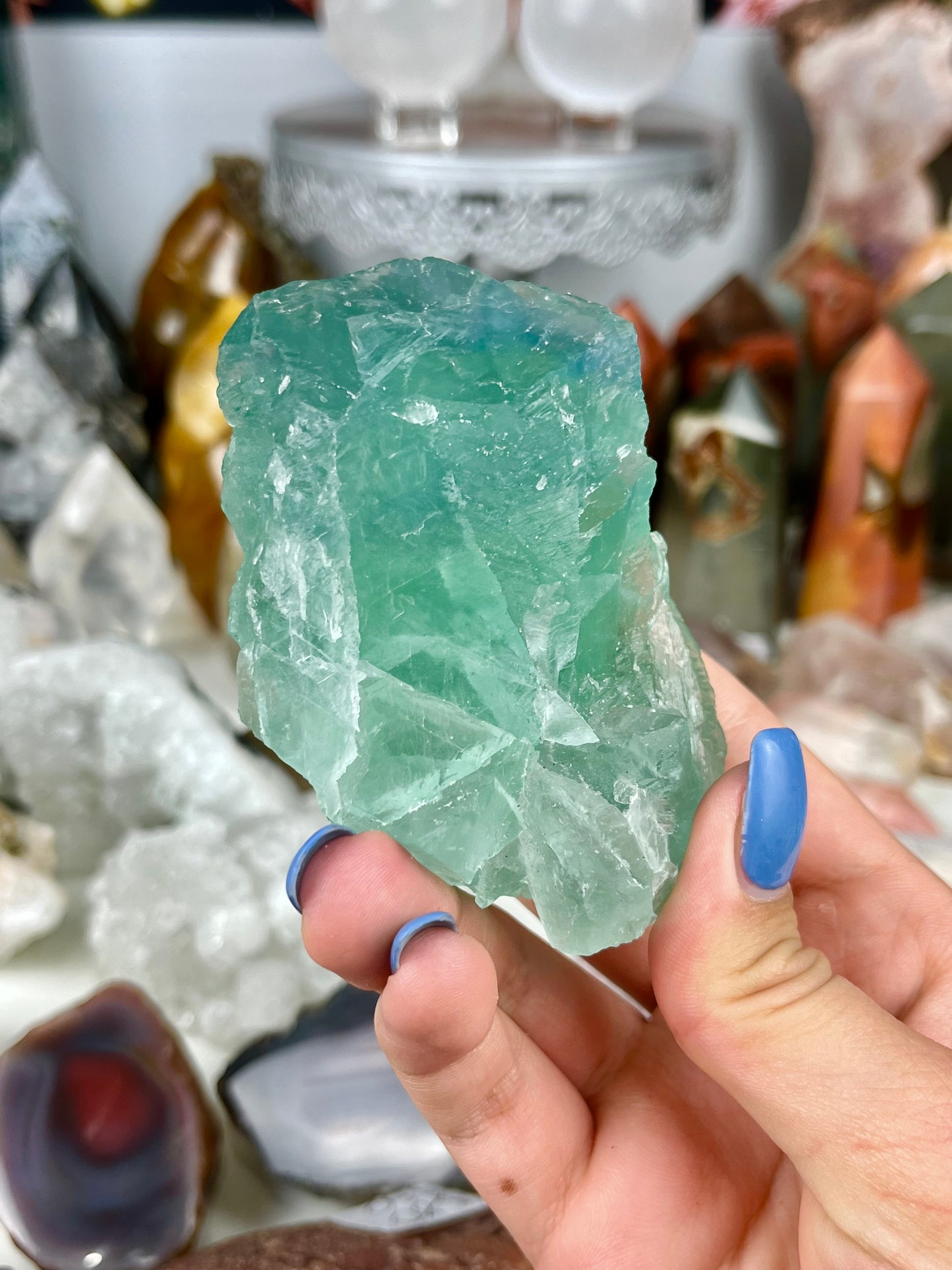 Raw Green Fluorite