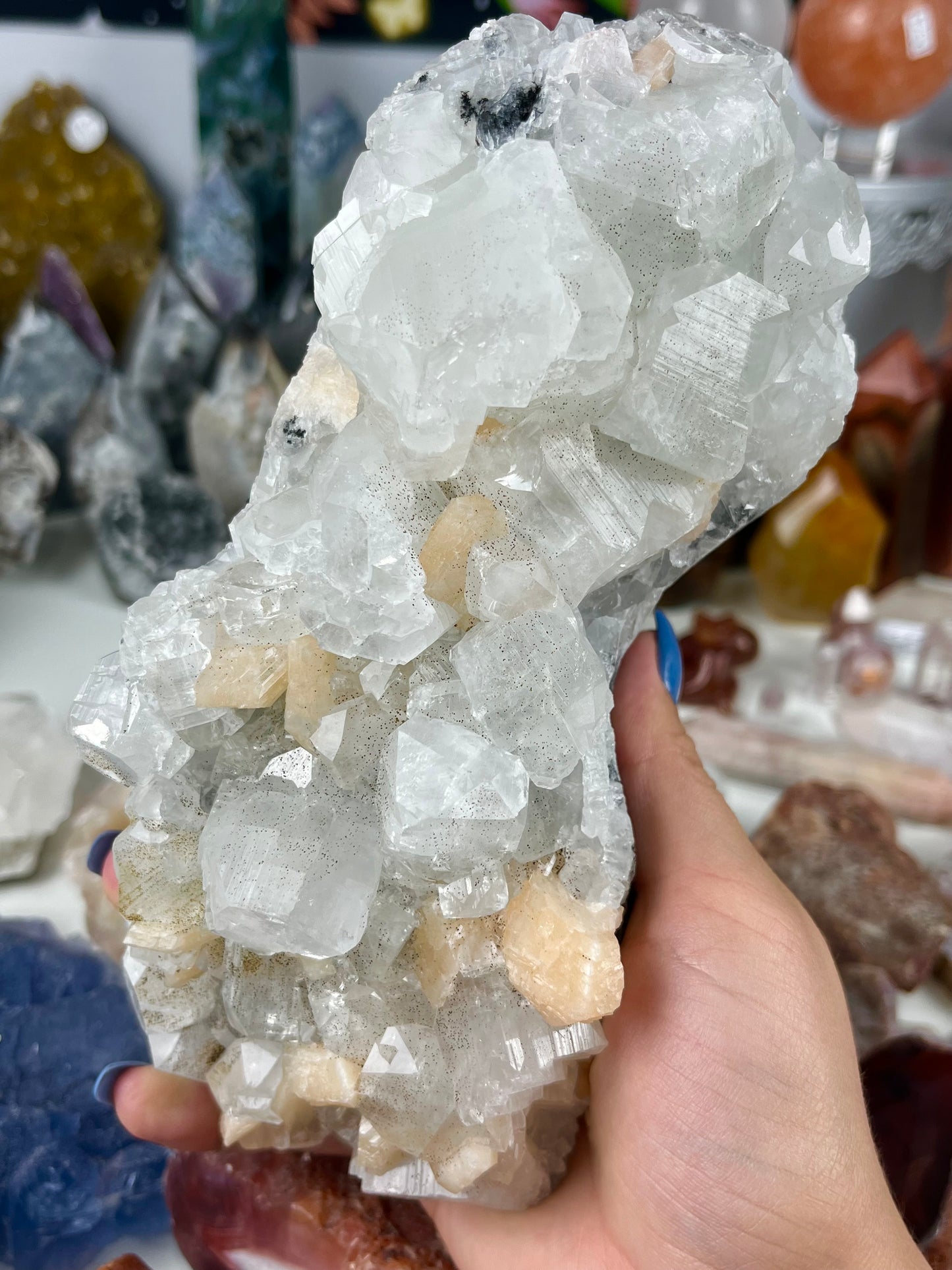 XL Apophyllite with Peach Stillbite