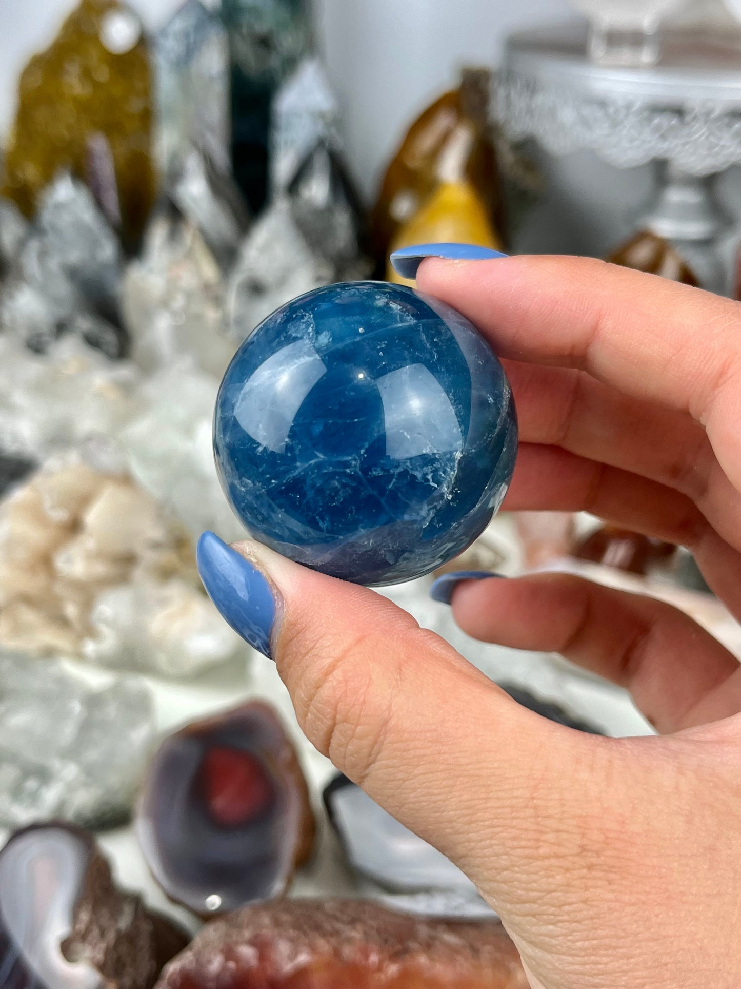 Blue Fluorite Sphere