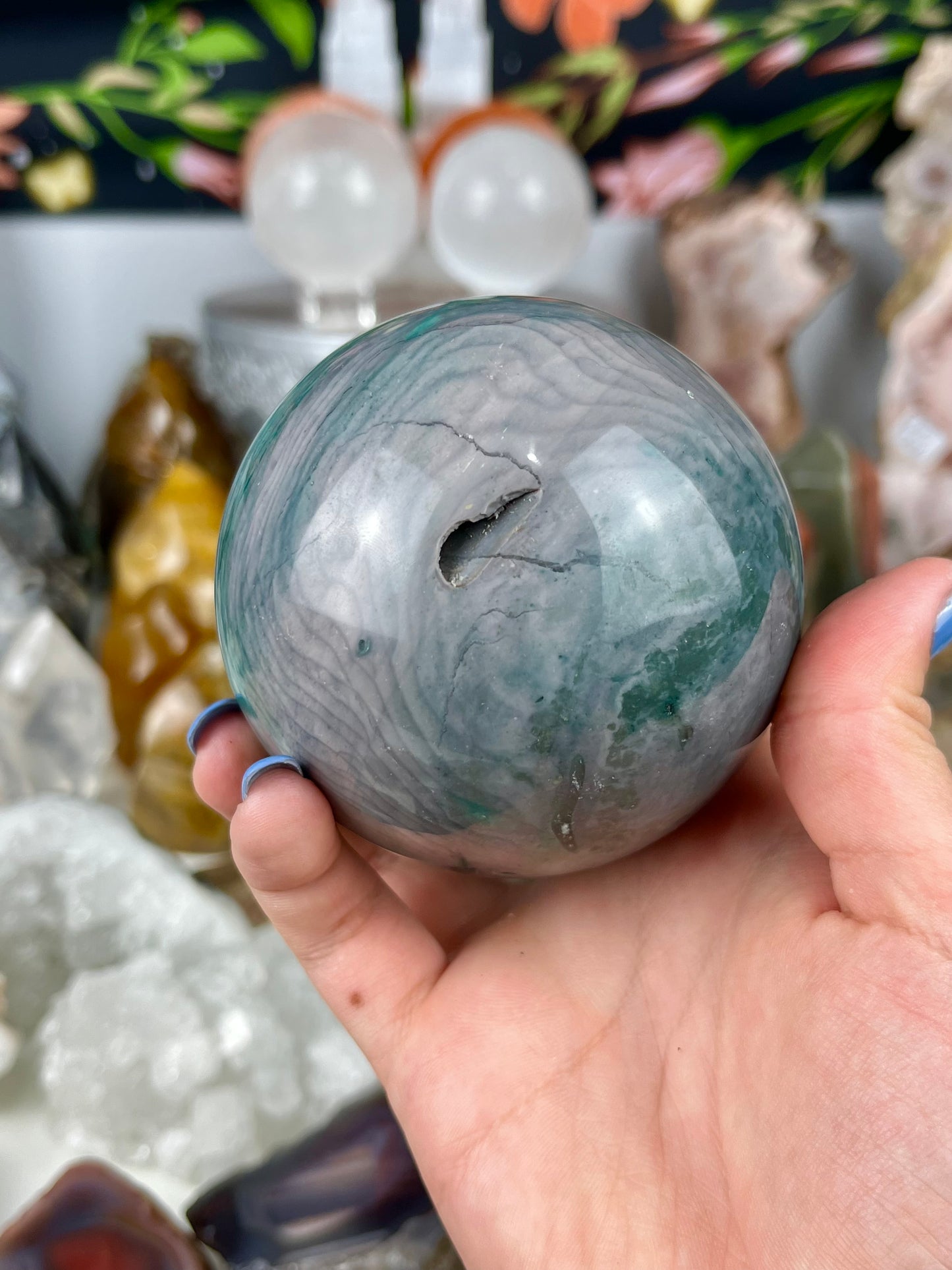 Mermaid Ocean Jasper Sphere