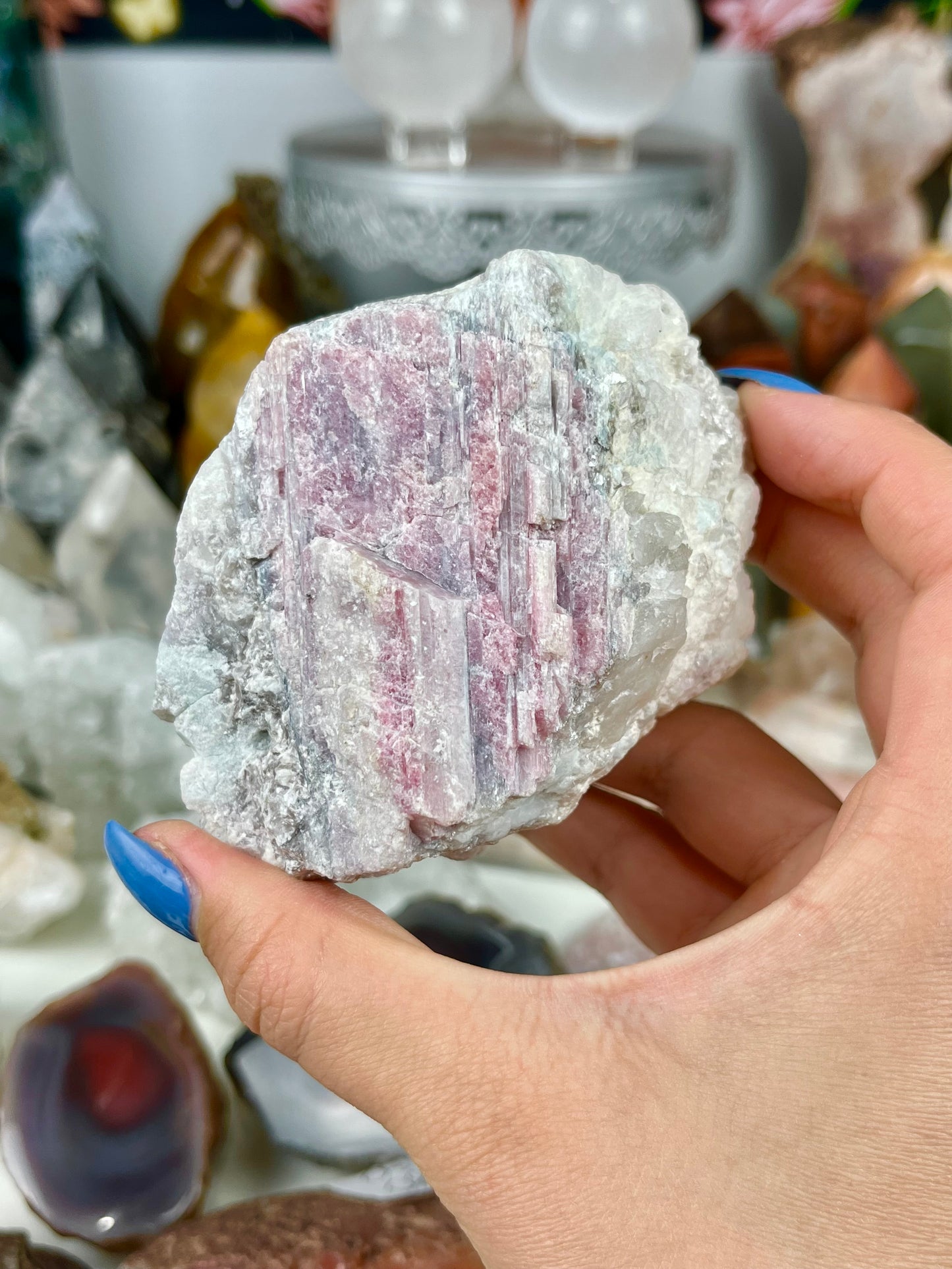 Pink Tourmaline with Aquamarine