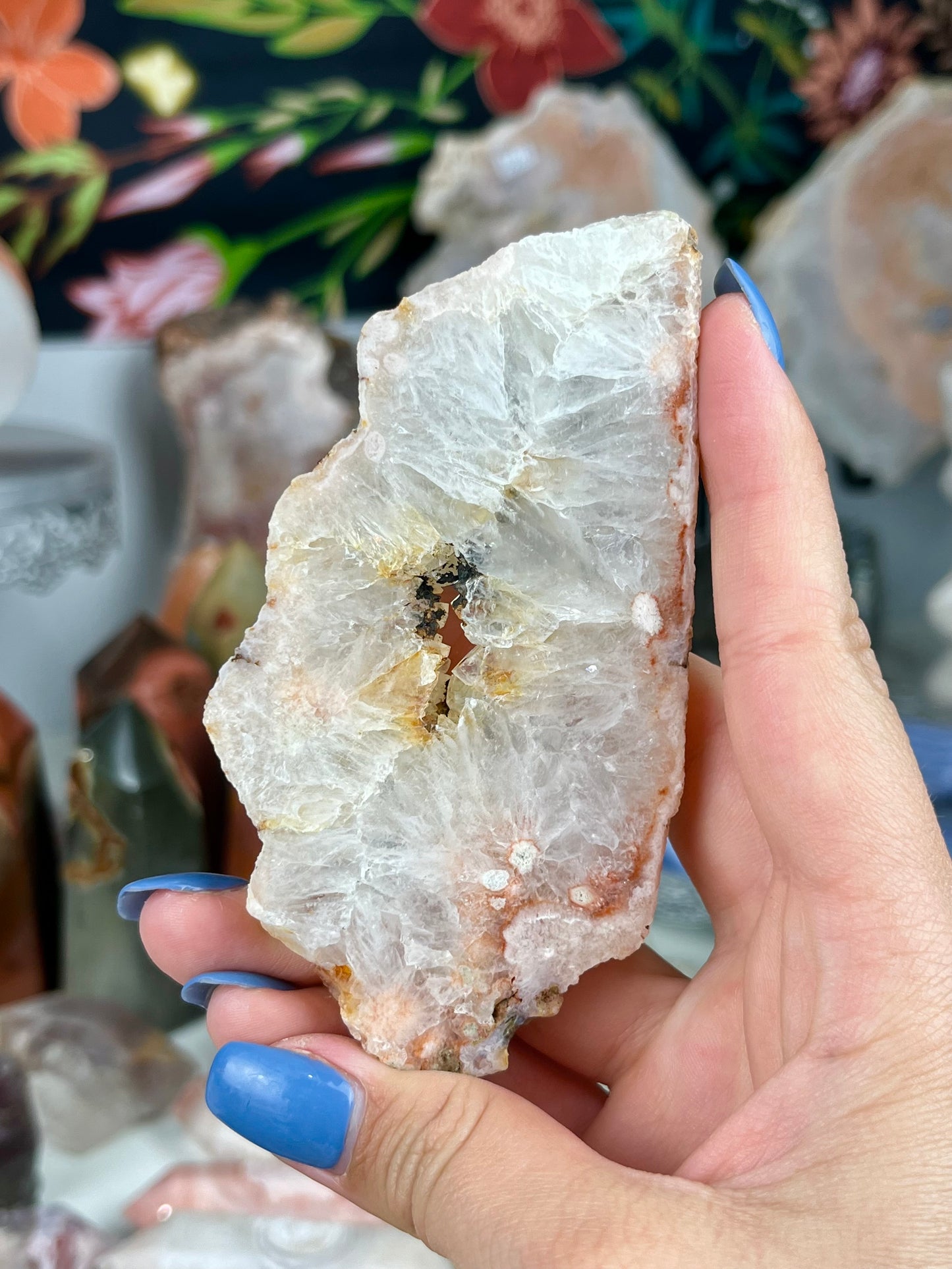 Pink Amethyst w/ Quartz Slab