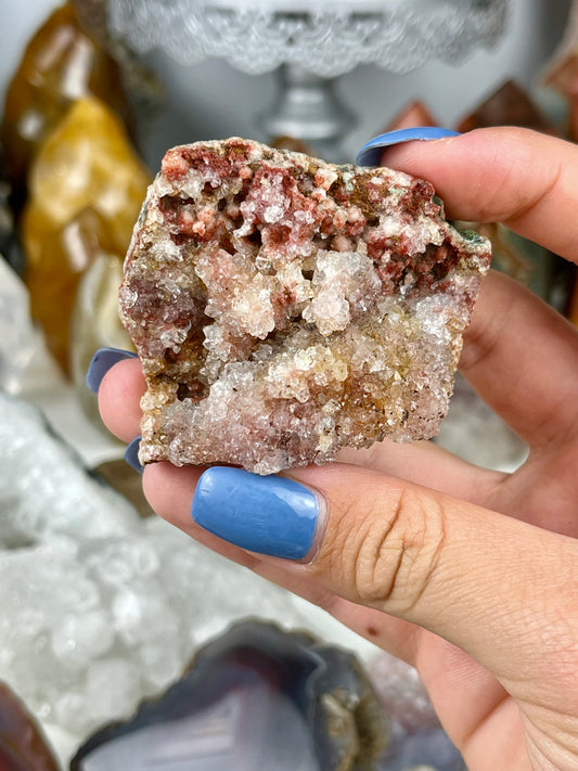 Red Pink Amethyst Cluster