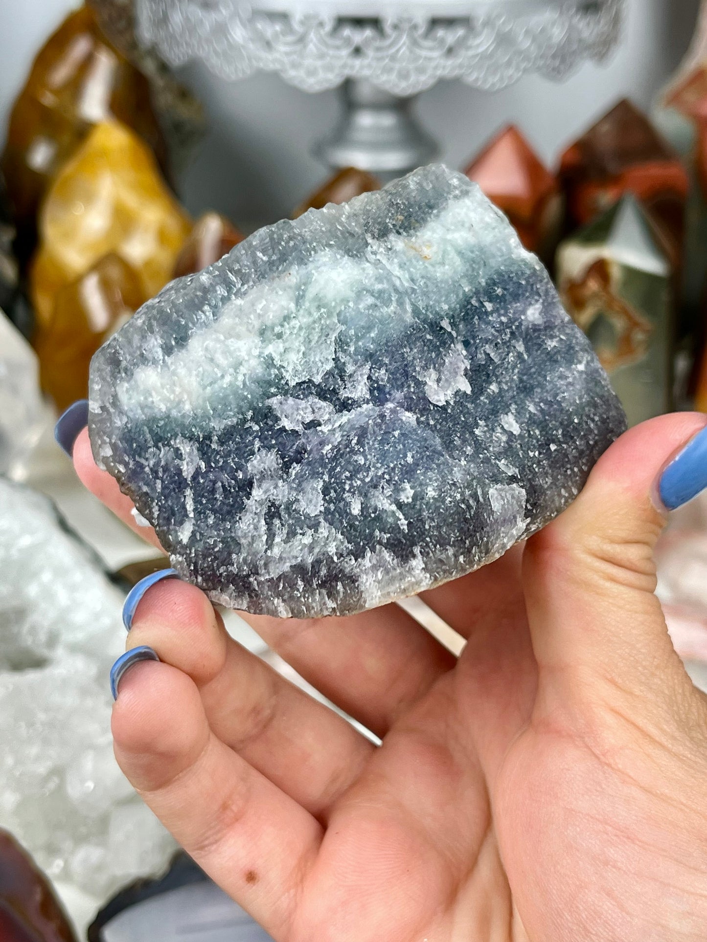 Blueberry Fluorite Raw