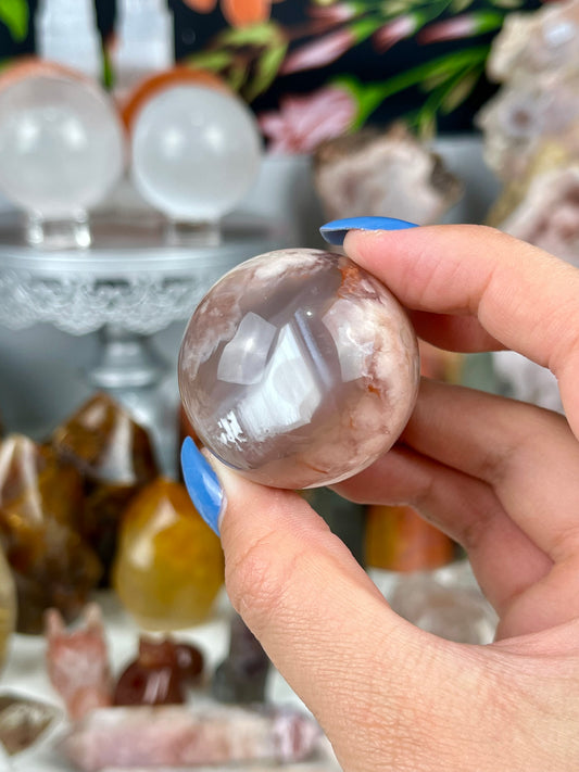 Flower Agate Sphere