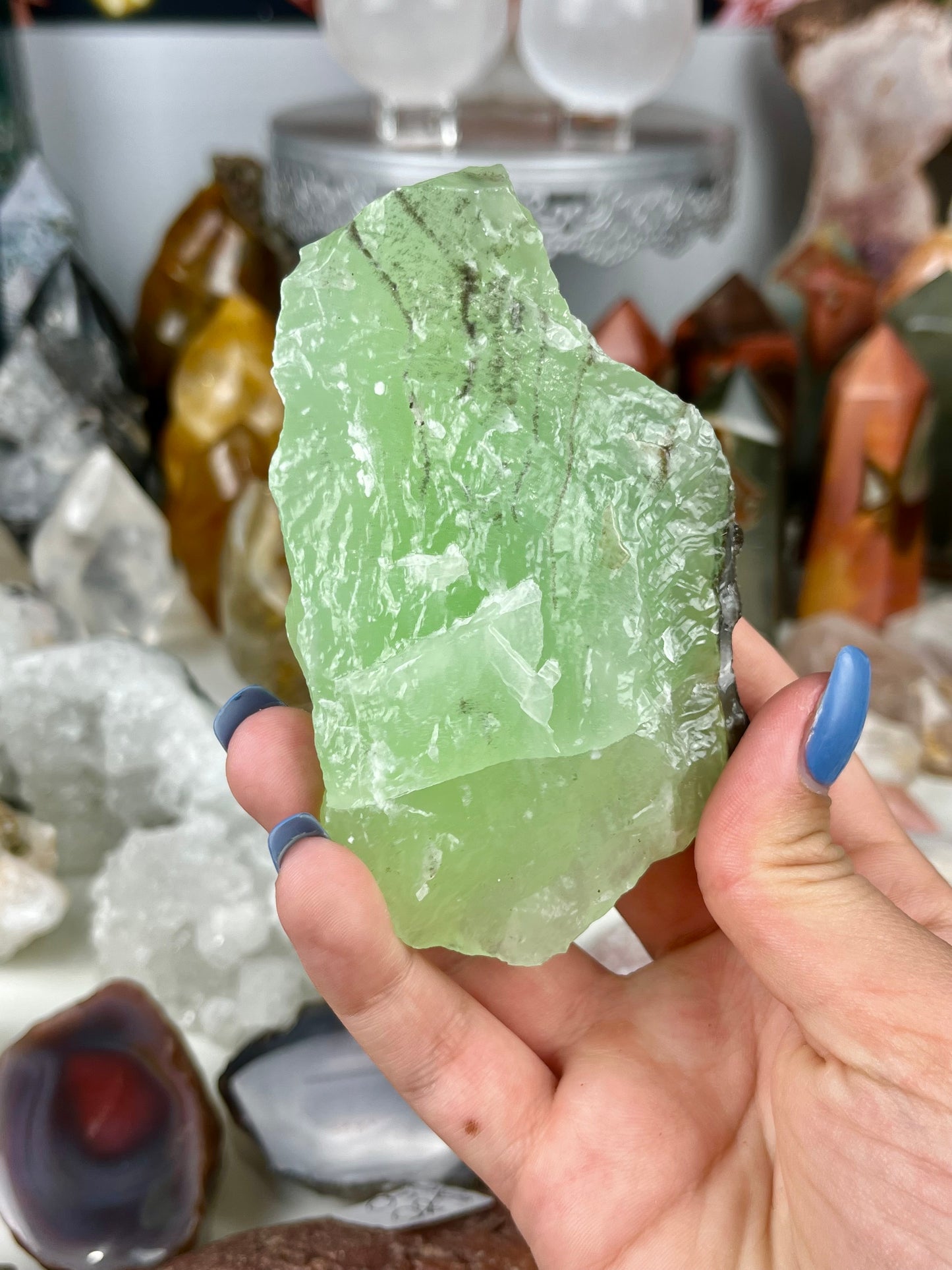 Raw Green Calcite