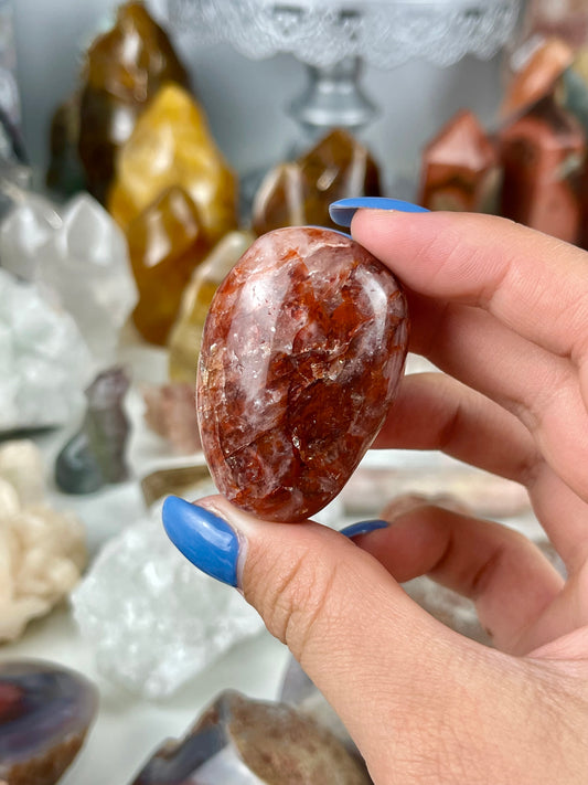 Fire Quartz Palmstone